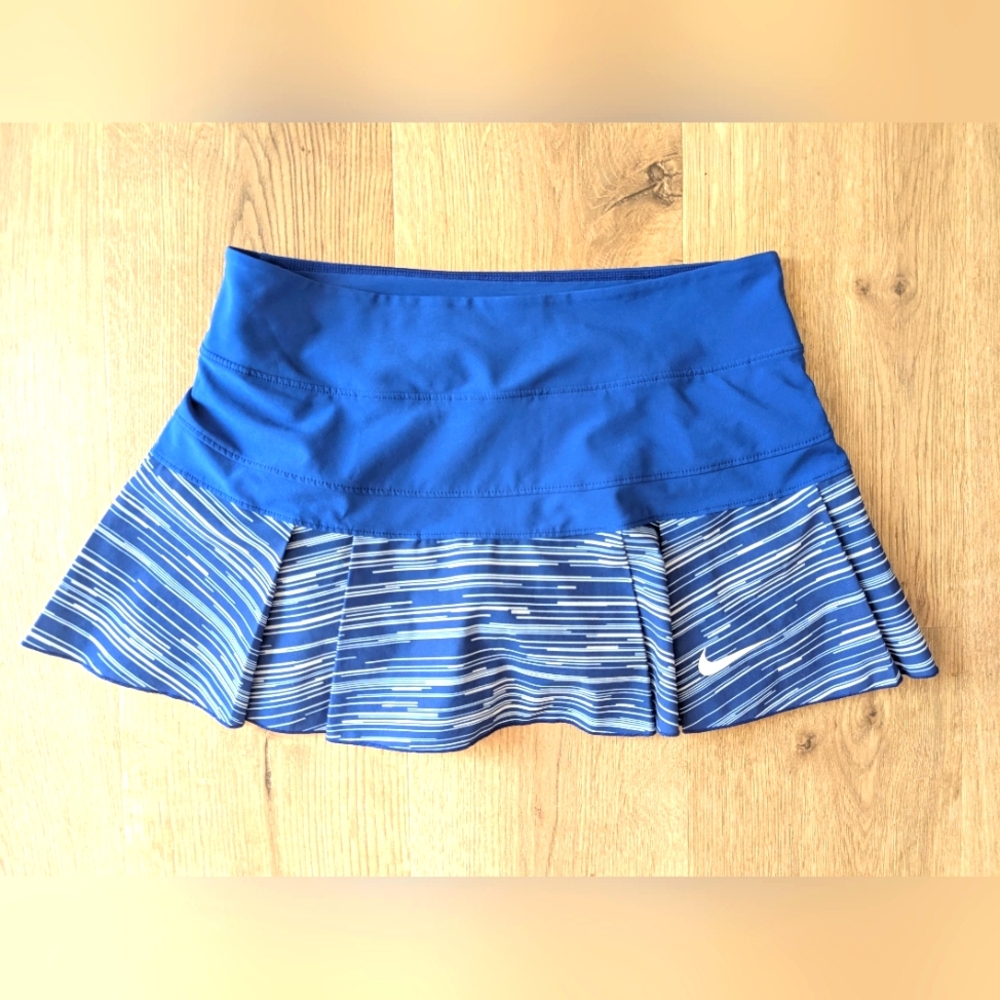 Nike Dri-Fit Blue Pleated Tennis Skirt